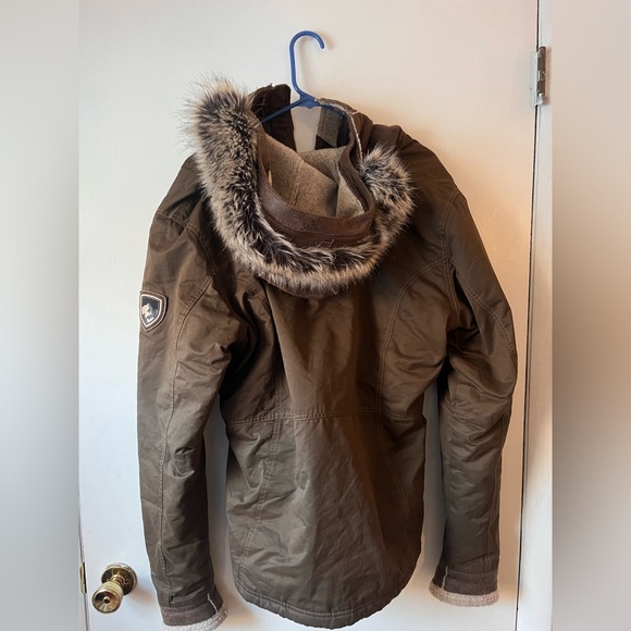 Kuhl Women’s Brown Faux Fur Hooded Projekt Jacket Size XL - Picture 4 of 4